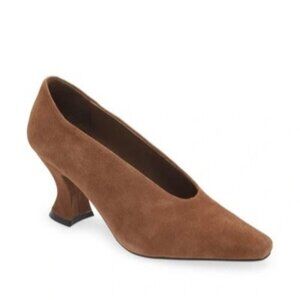 Jeffrey Campbell Hints-2 Suede Square Toe Pumps Size‎ 6.5